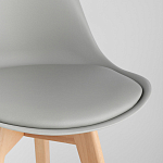 Стул с основой из пластика и мягким сиденьем Arvika Grey варинант исполнения - 7 | Loft Concept в Ростове-на-Дону