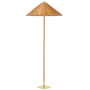 Торшер Gubi 9602 с соломенным абажуром 