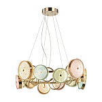 Люстра с плафонами из разноцветного стекла Glass Peonies варинант исполнения - 2 | Loft Concept в Ростове-на-Дону