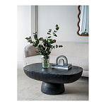 Столик кофейный черного цвета с овальной столешницей и круглым основанием Black Dalmen Table варинант исполнения - 8 | Loft Concept в Ростове-на-Дону