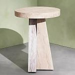 Дизайнерский журнальный стол с круглой каменной столешницей Utezu варинант исполнения - 1 | Loft Concept в Ростове-на-Дону