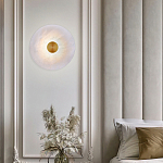 Бра светодиодный с мраморным рассеивателем латунь варинант исполнения - 3 | Loft Concept в Ростове-на-Дону