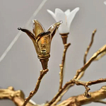 Люстра в виде золотой ветки с цветами Glass Flower Pendant Light варинант исполнения - 1 | Loft Concept в Ростове-на-Дону