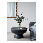 Столик кофейный черного цвета с овальной столешницей и круглым основанием Black Dalmen Table варинант исполнения - 10 | Loft Concept в Ростове-на-Дону