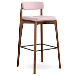 Барный стул из массива ясеня с обивкой из рогожки Elegant Ash варинант исполнения - 2 | Loft Concept в Ростове-на-Дону