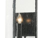 Бра с плафоном из прозрачного стекла на черном каркасе Glass Ball with Seeds варинант исполнения - 1 | Loft Concept в Ростове-на-Дону