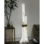 Торшер геометрический с тремя мраморными плафонами Marble Tripod варинант исполнения - 7 | Loft Concept в Ростове-на-Дону