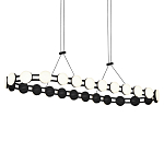 Люстра овальная с круглыми светодиодными источниками света Maxine Light варинант исполнения - 8 | Loft Concept в Ростове-на-Дону