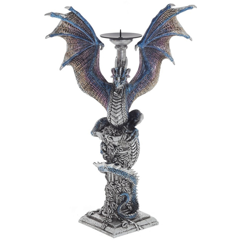     Grey Blue Dragon Candlestick     -- | Loft Concept 