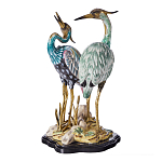 Статуэтка в виде двух птиц из фарфора с бронзовыми элементами Bird of the Garden of Eden варинант исполнения - 3 | Loft Concept в Ростове-на-Дону