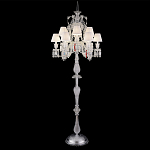 Торшер с 12-ю белыми текстильными абажурами и хрустальными подвесками Lustre Reverie варинант исполнения - 2 | Loft Concept в Ростове-на-Дону