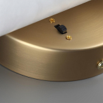 Бра с цилиндрическим плафоном из белого алебастра на круглом основании Латунь Cryptocrystalline Stone варинант исполнения - 3 | Loft Concept в Ростове-на-Дону