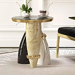 Дизайнерский журнальный стол круглый на 3-х фигурных ножках Cuzadit варинант исполнения - 2 | Loft Concept в Ростове-на-Дону