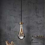 Подвесной светильник в форме капли с прозрачным стеклянным плафоном Dribble варинант исполнения - 1 | Loft Concept в Ростове-на-Дону