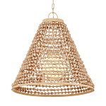 Подвесной светильник в форме колокола из деревянных бусин Wooden Beads варинант исполнения - 3 | Loft Concept в Ростове-на-Дону