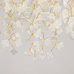 Люстра подвесная золотого цвета с декоративными ветвями и прозрачными рельефными подвесками FAIRYTREE Light варинант исполнения - 8 | Loft Concept в Ростове-на-Дону