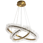 Люстра два кольца с хрустальным декором Rowan Crystal Ring Horizontal Brass Chandelier варинант исполнения - 2 | Loft Concept в Ростове-на-Дону