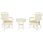 Комплект террасный из ротанга Eloise белый варинант исполнения - 1 | Loft Concept в Ростове-на-Дону