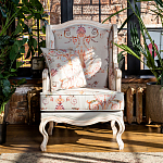 Кресло из массива бука серое с растительным орнаментом Raffael Floral Grey Armchair варинант исполнения - 11 | Loft Concept в Ростове-на-Дону