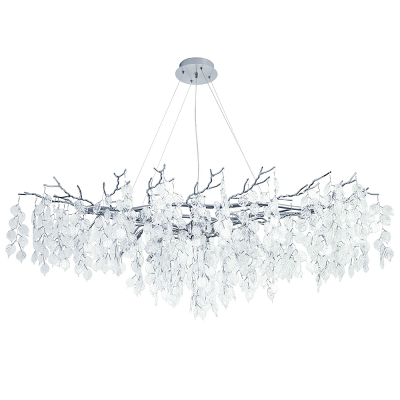        Fairytree Leaves Linear Silver Chandelier 12    -- | Loft Concept 