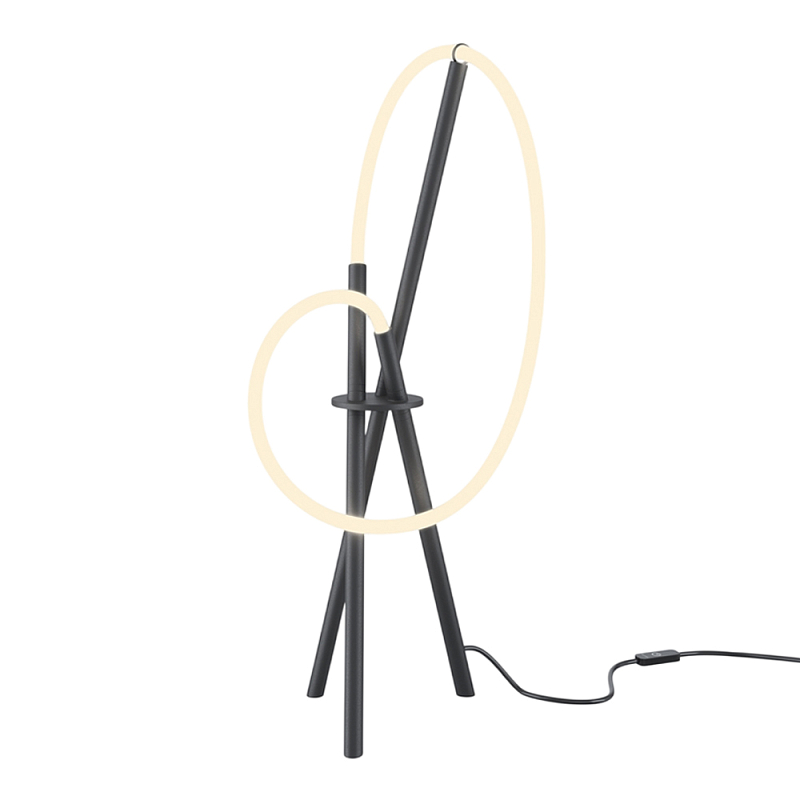 Настольный светильник Crochet Black 3000К 15Вт Черный Белый в Ростове-на-Дону | Loft Concept 