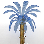 Торшер Glass Decorated Palm Floor Lamp Blue Листья Пальмы  варинант исполнения - 4 | Loft Concept в Ростове-на-Дону
