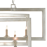 Люстра серебряная из пересекающихся прямоугольных элементов Intersecting Rectangles варинант исполнения - 1 | Loft Concept в Ростове-на-Дону