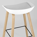 Барный стул на ножках из натурального дерева Boras White варинант исполнения - 6 | Loft Concept в Ростове-на-Дону