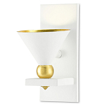 Бра с бело-золотыми плафоном в форме конуса Light Source варинант исполнения - 4 | Loft Concept в Ростове-на-Дону