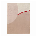 Плед из хлопка бежевого цвета с абстрактным принтом Elysian Flow Peach варинант исполнения - 2 | Loft Concept в Ростове-на-Дону