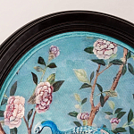 Стул из массива бука бирюзовый с изображением птиц в саду Turquoise Chinoiserie Bird Chair варинант исполнения - 3 | Loft Concept в Ростове-на-Дону