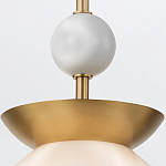 Подвесной светильник латунного цвета с конусовидным белым плафоном Quintiesse варинант исполнения - 4 | Loft Concept в Ростове-на-Дону