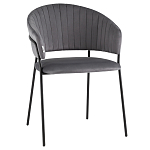 Стул в велюре серого цвета Horizon варинант исполнения - 1 | Loft Concept в Ростове-на-Дону