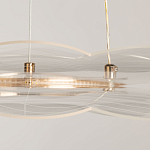 Люстра с прозрачным волнистым плафоном в форме цветка Ethereal Bloom варинант исполнения - 9 | Loft Concept в Ростове-на-Дону