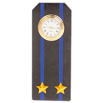 Часы погон подарочные настольные Авиация ВМФ из натурального камня Змеевик Military Clock варинант исполнения - 16 | Loft Concept в Ростове-на-Дону