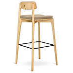 Барный стул из массива ясеня Elegant Ash Shape варинант исполнения - 4 | Loft Concept в Ростове-на-Дону