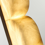 Бра с изогнутым плафоном из белого алебастра на прямоугольном основании Cryptocrystalline Stone варинант исполнения - 8 | Loft Concept в Ростове-на-Дону