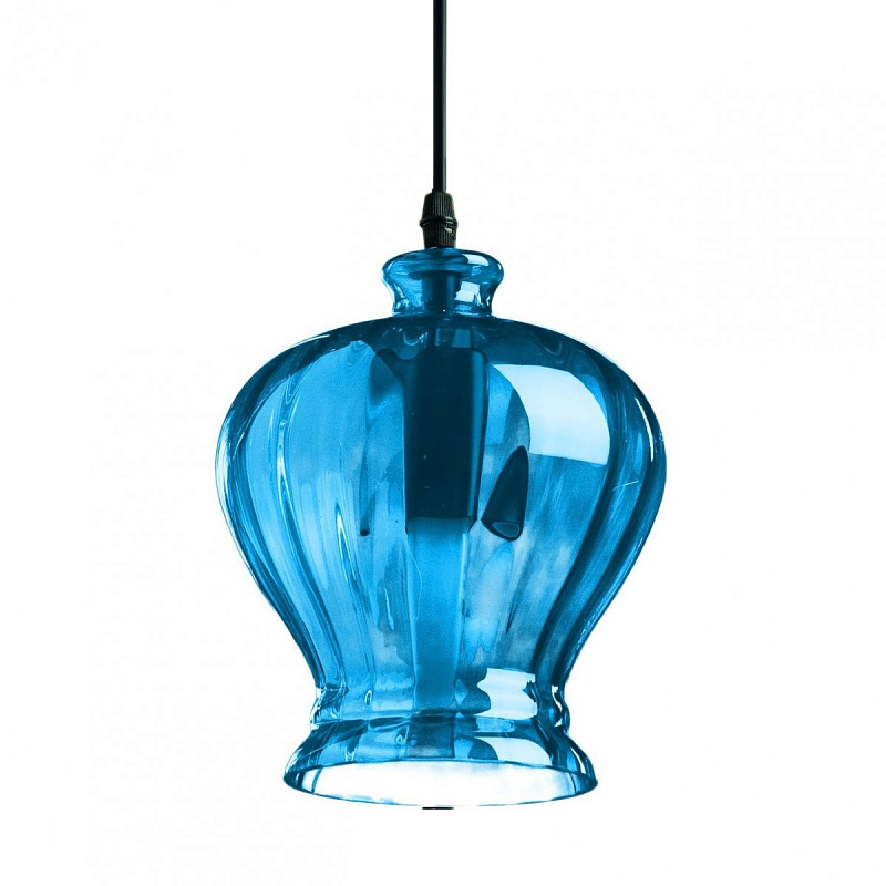   Geometry Glass Blue Bell Pendant   -- | Loft Concept 