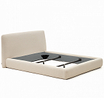 Кровать со съемным бежевым чехлом из ткани букле White Boucle Collection варинант исполнения - 1 | Loft Concept в Ростове-на-Дону