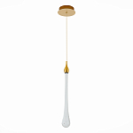 Подвесной светильник с плафоном в форме капли на золотистом каркасе Raindrop варинант исполнения - 3 | Loft Concept в Ростове-на-Дону