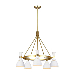 Люстра с 5-ю плафонами в форме песочных часов с узкими перфорированными отверстиями Feiss варинант исполнения - 13 | Loft Concept в Ростове-на-Дону