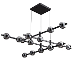 Люстра подвесная черная в сочетании с серыми стеклянными плафонами Embodiment варинант исполнения - 1 | Loft Concept в Ростове-на-Дону