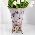 Декоративная ваза из фарфора с бронзовыми вставками Eden Garden варинант исполнения - 7 | Loft Concept в Ростове-на-Дону