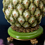 Настольная лампа с каркасом и декором в виде ананаса из фарфора и бронзы Pineapple Lamp варинант исполнения - 3 | Loft Concept в Ростове-на-Дону
