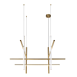 Люстра с 8-ю пересекающимися цилиндрическими плафонами на тонких тросах Trumpet tube варинант исполнения - 4 | Loft Concept в Ростове-на-Дону