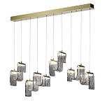 Подвесной светильник линейный с плафонами волнистой формы из фактурного стекла Big Wave варинант исполнения - 3 | Loft Concept в Ростове-на-Дону