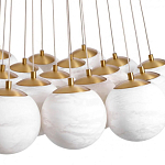 Люстра подвесная круглая с сферическими плафонами из натурального камня Glowing Spheres варинант исполнения - 7 | Loft Concept в Ростове-на-Дону