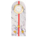 Часы погон МВД подарочные настольные из натурального камня Мрамор Military Clock варинант исполнения - 13 | Loft Concept в Ростове-на-Дону