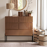 Комод с геометрическим рисунком на ящиках Anders Dark Wood варинант исполнения - 7 | Loft Concept в Ростове-на-Дону