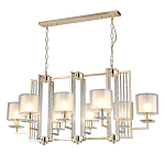 Люстра прямоугольной формы с 8-ю цилиндрическими плафонами из стекла Laurent варинант исполнения - 6 | Loft Concept в Ростове-на-Дону